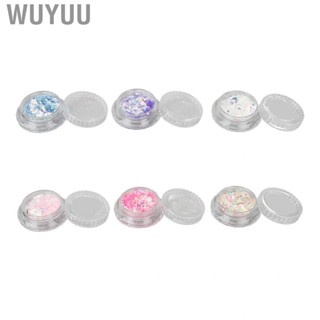 Wuyuu Nail Glitter  Set  Art Sequins Flakes Healthy Mixed Color for Salon