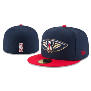 หมวกแก๊ปแฟชั่น ปักลาย NBA Orleans Pelicans 59FIFTY สําหรับผู้ชาย ผู้หญิง