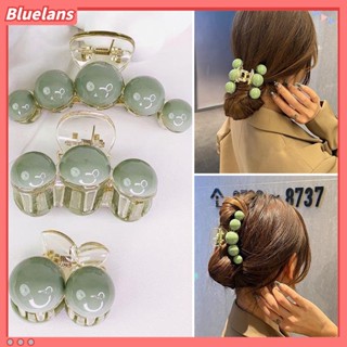 【 Bluelans 】กิ๊บติดผม ลูกปัดอะคริลิค สีเขียว หรูหรา เข้ากับทุกการแต่งกาย สไตล์มินิมอล สําหรับผู้หญิง