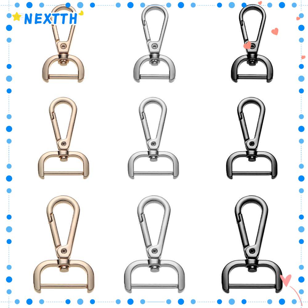 Nextth ตะขอคาราบิเนอร์ ถอดได้ อุปกรณ์เสริม สําหรับคล้องสายกระเป๋าหนัง พวงกุญแจ DIY