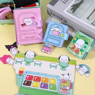 SANRIO หนังสือการ์ตูนอนิเมะ Melody Cinnamoroll Pochacco เสียงเงียบ ของเล่นสําหรับเด็ก