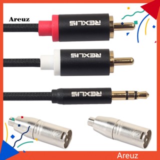 Are สายเคเบิลอะแดปเตอร์เสียง RCA 18 ม. 35 มม. เป็น 2 RCA ตัวเมีย เป็น 3Pin XLR ตัวผู้