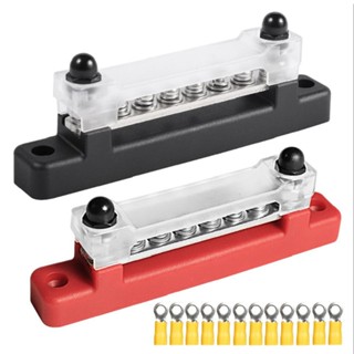 ⚡READYSTOCK⚡Terminal Bus Bar Kit Nylon Single-row Stainless Steel 150A 6 Terminal Block