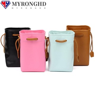 MYRONGOODS กระเป๋ากล้อง แบบผูกเชือก คุณภาพสูง พกพาง่าย สีพื้น