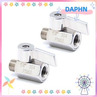 Daphs วาล์วน้ํา สเตนเลส 304 ตัวเมีย x ตัวผู้ ขนาดเล็ก เกลียว NPT 1/4 นิ้ว 2 ชิ้น สําหรับสวิตช์ปิดน้ํามัน