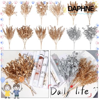 DAPHNE 1 ชิ้น พวงหรีดใบไม้ประดิษฐ์ อุปกรณ์งานปาร์ตี้ ดอกไม้จําลอง ตกแต่งบ้าน กล่องของขวัญ เครื่องประดับคริสต์มาส ดอกไม้ประดิษฐ์