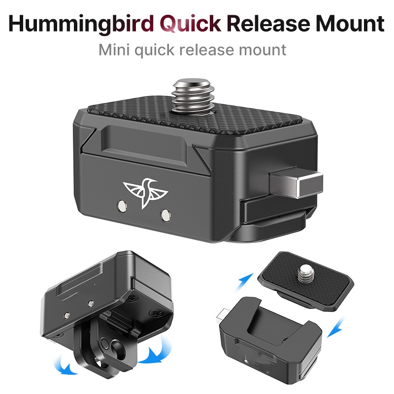 UURIG Hummingbird กล้อง Quick Release Mount ขาตั้งกล้อง DSLR QR แผ่นอะแดปเตอร์ Vlog Filmmaking สําหรับ SLR DSLR กล้องอะแดปเตอร์
