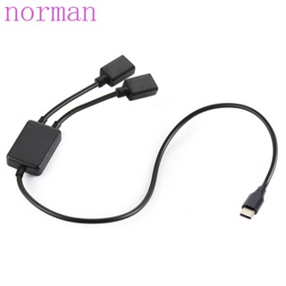 Norman อะแดปเตอร์ฮับแยก USB-C ตัวผู้ Type-C Type C หลายพอร์ต สําหรับสมาร์ทโฟน คอมพิวเตอร์ แล็ปท็อป PC OTG