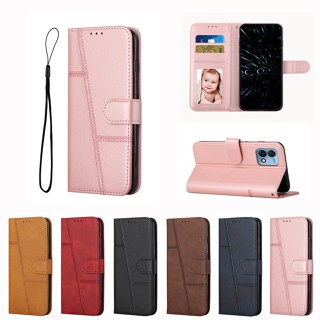 เคสหนัง ฝาพับ พร้อมช่องใส่บัตร สําหรับ Motorola Moto G Stylus Capa Funda Moto G Play