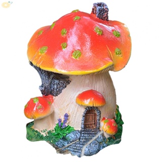 【VARSTR】Mushroom Statue 12.5*10*9cm Artificial Gift Desk Decorations Home Decoration