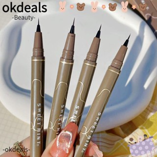 Okdeals เครื่องสําอาง อายไลเนอร์ เนื้อลิขวิด แบบบางพิเศษ ติดทนนาน 2 ชิ้น