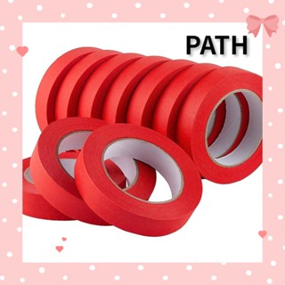 Path เทปกระดาษกาว สีแดง 1 นิ้ว x 55 หลา ถอดออกได้ สําหรับวาดภาพระบายสี 10 แพ็ก