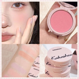 Kakashow Soft Natural Blush Powder สีชมพู สีม่วง สีส้ม Rouge Smooth High Color Rendering Long Lasting Pigment Face Makeup 6 Designs JOYFEEL