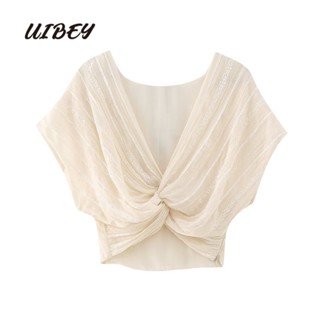 Uibey เสื้อเชิ้ตลําลอง อเนกประสงค์ แฟชั่น เซ็กซี่ 3288