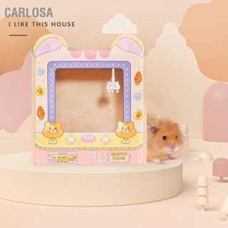 CARLOSA บ้านแฮมสเตอร์ไม้ที่ซ่อนพื้นที่ขนาดใหญ่กัดทนบ้านแฮมสเตอร์ไม้ลึก