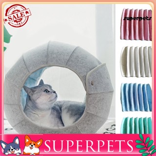 Superpets เต็นท์อุโมงค์ กึ่งปิด พับได้ ระบายอากาศ DIY สําหรับสัตว์เลี้ยง ลูกแมว ลูกสุนัข