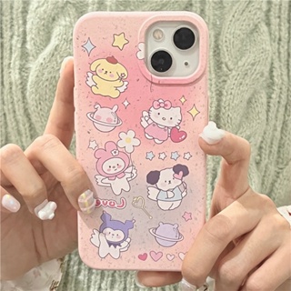 เคสโทรศัพท์มือถือ ลายการ์ตูนซานริโอ้ ข้าวสาลี เสือ เป็นมิตรกับสิ่งแวดล้อม สําหรับ iPhone13 14promax ip11 8plus