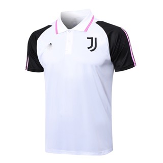 เสื้อโปโลแขนสั้นลําลอง ลายทีมชาติฟุตบอล Juventus Defoot 24 ชุดเยือน พลัสไซซ์ สีขาว สไตล์สตรีท