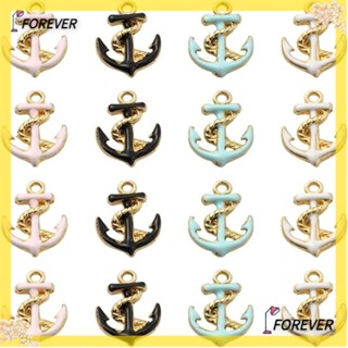 Forever สร้อยข้อเท้าอัลลอย รูปสมอเรือ ขนาดเล็ก 12*17 มม. 40 ชิ้น