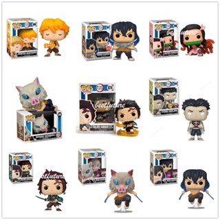 FUNKO โมเดลฟิกเกอร์ Demon Slayer Kamado Tanjirou Kamado Nezuko Agatsuma Zenitsu Hashibira Inosuke ของเล่นสําหรับเด็ก