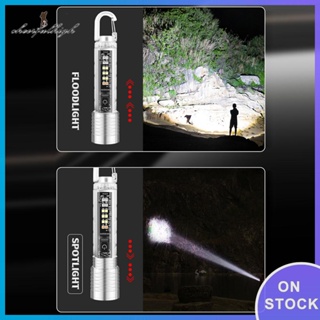 ✿Cheerfulhigh✿ ไฟฉาย COB LED ซูมได้ 1500mAh Type-C ขนาดเล็ก ชาร์จ USB สําหรับทํางาน 1-5 ชิ้น