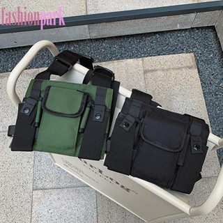 ❤ Fashionpark Molle กระเป๋าสะพายไหล่ กระเป๋าเมสเซนเจอร์ กันขโมย อเนกประสงค์ น้ําหนักเบา ปรับได้