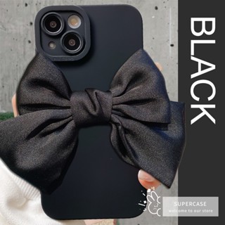 เคสโทรศัพท์มือถือแบบนิ่ม TPU ผิวด้าน แต่งโบว์น่ารัก สีพื้น สําหรับ Xiaomi 13 Pro 12 Lite 12T Pro Poco X5 Pro M4 5G F4
