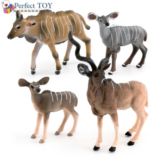 โมเดลฟิกเกอร์ รูปสัตว์ป่าจําลอง Kudu ของเล่นสําหรับเด็ก