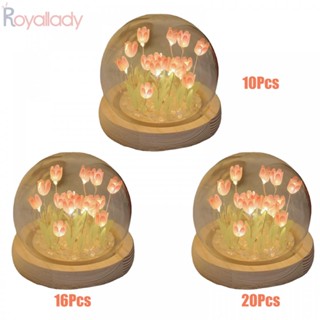 #ROYALLADY#Tulip โคมไฟกลางคืน รูปดอกไม้จําลอง แฮนด์เมด DIY สําหรับตกแต่ง