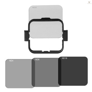 Fw Andoer Square Lens Filter Protector Kit Set(ND2/ND4/ND8/ND16) Replacement for  Hero4 Session w/ Filter Mounting Frame Holder