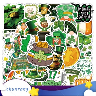 Chunrong สติกเกอร์ PVC ลายการ์ตูน Saint Patricks Day กันน้ํา DIY สําหรับติดตกแต่งเครื่องเขียน 50 100 ชิ้น