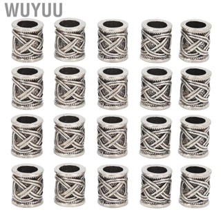 Wuyuu Hair Tube Beads Scratch Resistant Sturdy Vintage Alloy DIY Beard Versatile for Role Play Women