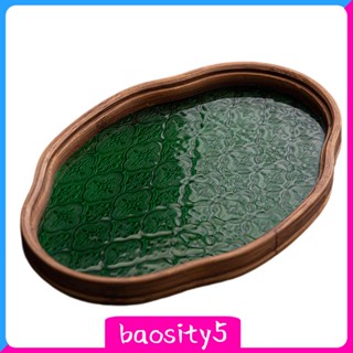 [Baosity5] ถาดไม้เก็บของ ลาย Begonia สําหรับตกแต่งเคาน์เตอร์ขนมปัง ขนมหวาน