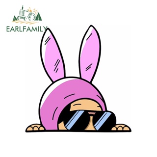 Earlfamily สติกเกอร์ไวนิล ลายกราฟิก Louise Belcher ป้องกันรอยขีดข่วน สําหรับติดตกแต่งประตูรถยนต์ 13 ซม. x 12.8 ซม.