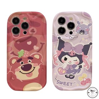 เคสโทรศัพท์มือถือ Tpu นิ่ม ขอบโค้ง ลายการ์ตูนหมีสตรอเบอร์รี่น่ารัก 3D สําหรับ Infinix Hot 9 12 20 8 11 10 30 Play Smart 5 6 7 6Plus Hot 8 10Lite 9 30i Note 12 G96