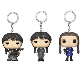 Funko POP The Addams Family พวงกุญแจ โมเดลฟิกเกอร์ไวนิล วันพุธ