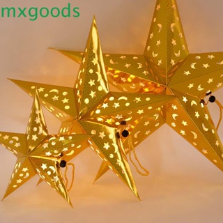 Mxgoods โคมไฟ รูปดาว 3D หลากสี สําหรับตกแต่งบ้าน สวน คริสต์มาส DIY