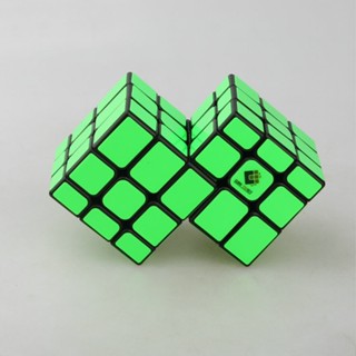 [CT กระจกระยะทาง ไม่เท่ากัน 3x3 Cube No. สติกเกอร์สีเขียวเรืองแสง สีดํา 1 ชิ้น] Cube