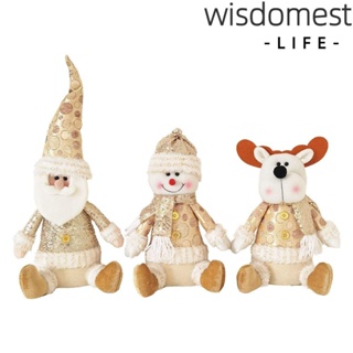 Wisdomest จี้ตุ๊กตามนุษย์หิมะ ซานตาคลอส คริสต์มาส สําหรับแขวนตกแต่งเทศกาลคริสต์มาส