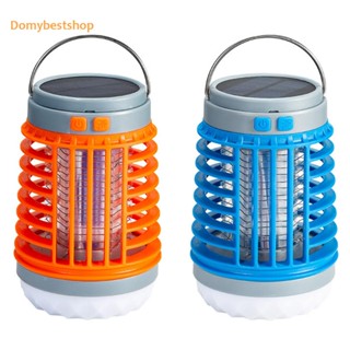 [Domybestshop.th] 2 in1 โคมไฟฆ่ายุง แมลง LED พลังงานแสงอาทิตย์ ชาร์จ USB แบบพกพา เหมาะกับฤดูร้อน กลางแจ้ง