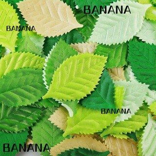 Banana1 ใบหม่อนประดิษฐ์ สีเขียว สําหรับตกแต่งสมุดภาพ 200 ชิ้น