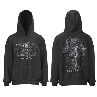 เสื้อกันหนาว มีฮู้ด พิมพ์ลาย FEAR OF GOD Worn Wash VINTAGE อเนกประสงค์ แฟชั่นสําหรับผู้ชาย และผู้หญิง