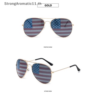 Strongaromatic แว่นตากันแดด USA ลายธงชาติอเมริกัน 714 เหมาะกับงานปาร์ตี้ สําหรับผู้หญิง และผู้ชาย