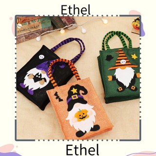 Ethel1 ถุงหิ้ว ลายฟักทอง สําหรับตกแต่งปาร์ตี้ฮาโลวีน 2 ชิ้น