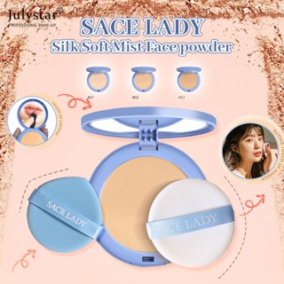 JULYSTAR Sace Lady Natural Nude Makeup Bb Foundation Waterproof Long Lasting Powder Spf50/pa+++ 8g Oil-control Compact Powder Waterproof Matte Face Powder