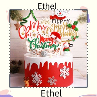 Ethel1 ป้ายท็อปเปอร์ รูปกวางเอลก์ สําหรับตกแต่งเค้กคริสต์มาส