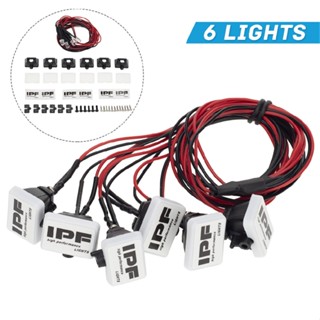 6 LED Lights Spotlight Headlight for Axial SCX10 TRX4 1/10 RC Crawler Car