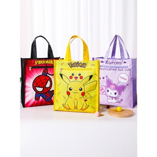  Pony KT Pika A4 Tutorial Bag กันน้ํา น่ารัก การ์ตูนเด็ก กระเป๋าศิลปะ กระเป๋าเก็บของ มีซิป ผ้าใบ กระเป๋าถือ หนังสือ เด็ก โรงเรียน