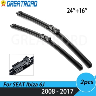 ใบปัดน้ําฝนกระจกหน้ารถยนต์ LHD สําหรับ SEAT Ibiza 6J 2008-2017 2016 24 นิ้ว และ 16 นิ้ว