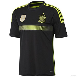 เสื้อกีฬาแขนสั้น ลายทีมชาติฟุตบอล Spain Jersey Away 2014 พลัสไซซ์ สําหรับผู้ชาย และผู้หญิง